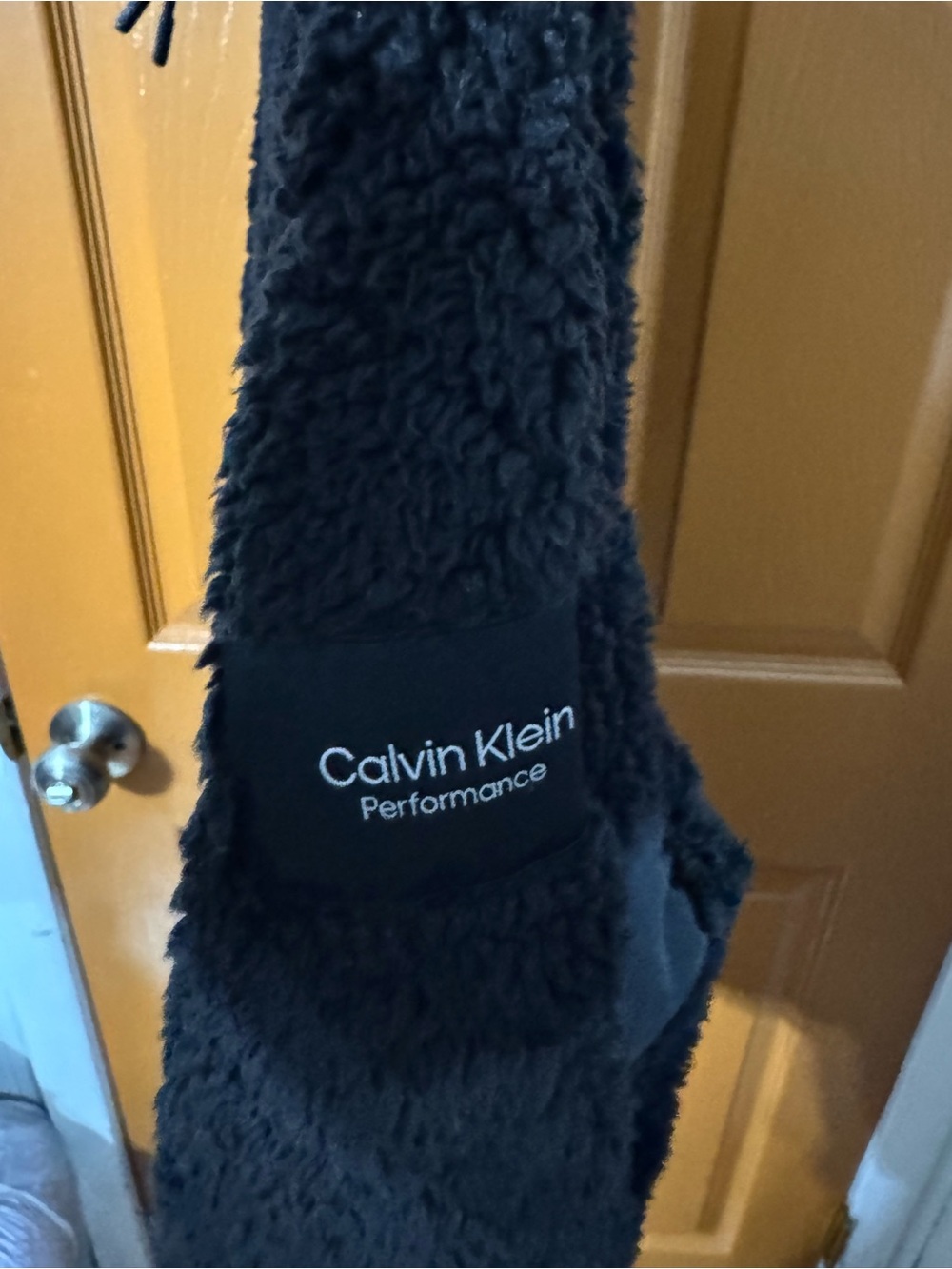 Calvin Klein Performance Black Sherpa Zip Jacket - Picture 3 of 4